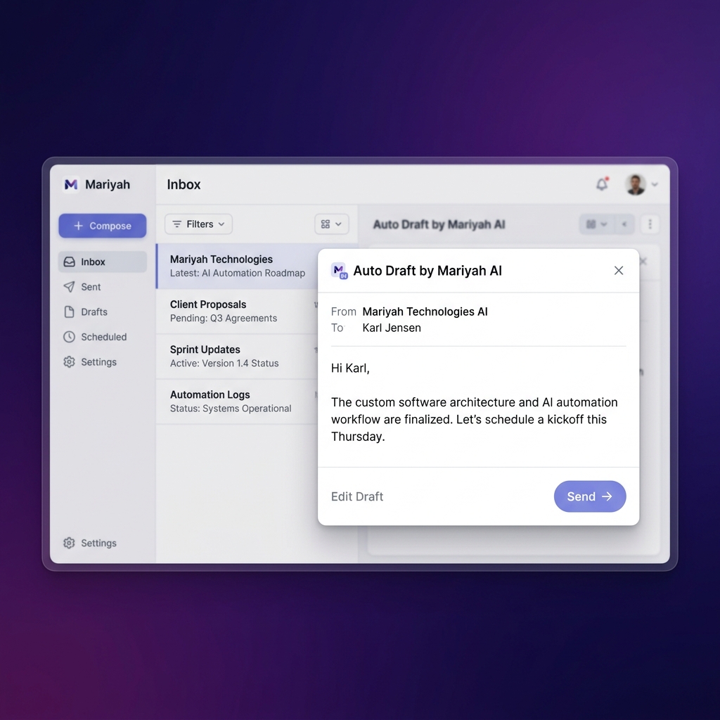 Mariyah AI email automation app